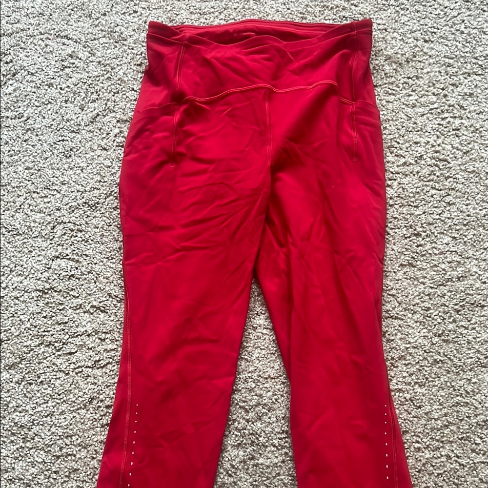 Lululemon Athletica Red Leggings